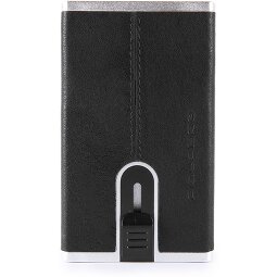 Piquadro Custodia quadrata nera per carte di credito RFID in pelle 6 cm  Variante 1