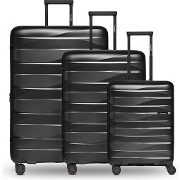Bergpfeil Set di valigie da viaggio a 4 ruote, 3 pezzi, con ripiegamento elastico  Variante 2