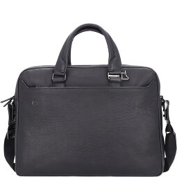 Piquadro Cartella quadrata nera in pelle 40 cm  Variante 2