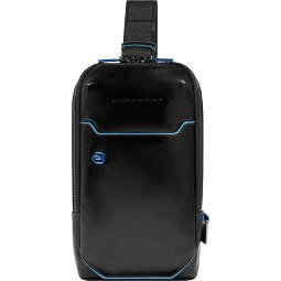 Piquadro Borsa a tracolla quadrata blu in pelle 28 cm  Variante 1
