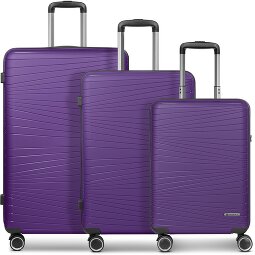 Franky Dallas 3.0 Set di valigie a 4 ruote 3 pezzi con pieghe elastiche  Variante 4