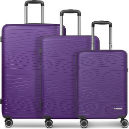 Franky Dallas 3.0 Set di valigie a 4 ruote 3 pezzi con pieghe elastiche  Variante 5