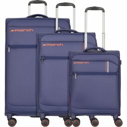 March15 Trading Silhouette 4 ruote Set di valigie 3 pezzi con piega di espansione  Variante 1
