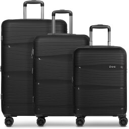 d&n Travel Line 4300-Plus 4 ruote Set di valigie 3 pezzi con piega di espansione  Variante 1