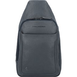 Piquadro Borsa a tracolla quadrata nera in pelle 20 cm  Variante 1