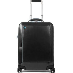 Piquadro Trolley blu quadrato a 4 ruote in pelle 55 cm con scomparto per laptop  Variante 1