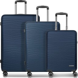 Franky Dallas 3.0 Set di valigie a 4 ruote 3 pezzi con pieghe elastiche  Variante 2