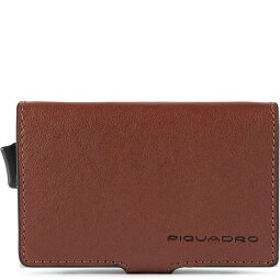 Piquadro Portacarte di credito quadrato blu RFID in pelle 7 cm  Variante 1