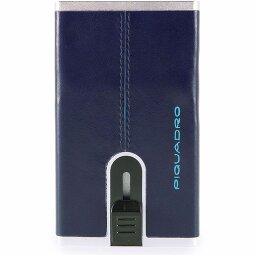 Piquadro Portacarte di credito quadrato blu RFID in pelle 6 cm  Variante 2