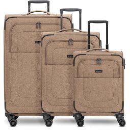 Redolz Essentials 12 THREE SET 4 ruote Set di valigie 3 pezzi con piega di espansione  Variante 2