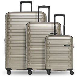 Pactastic Collection 04 THE THREE SET + 4 ruote Set di valigie 3 pezzi con piega di espansione  Variante 2