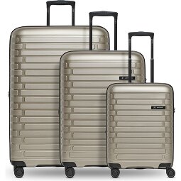 Pactastic Collection 04 THE THREE SET + 4 ruote Set di valigie 3 pezzi con piega di espansione  Variante 2
