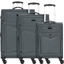 d&n Travel Line 9204 4 ruote Set di valigie 3 pezzi con piega di espansione  Variante 2
