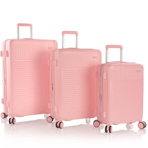 Heys Pastel 4 ruote Set di valigie 3 pezzi con piega di espansione