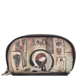 Anekke Shoen Black Portafoglio Protezione RFID 22 cm