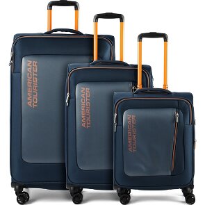 American Tourister Aktivus 4 ruote Set di valigie 3 pezzi con piega di espansione