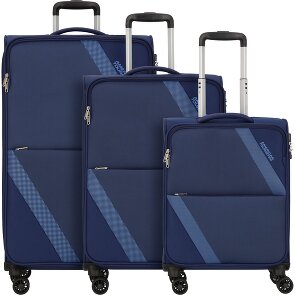American Tourister Star Max 4 ruote Set di valigie 3 pezzi con piega di espansione