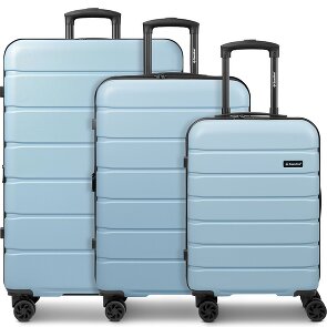 Saxoline Miami 4 ruote Set di valigie 3 pezzi con piega di espansione