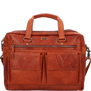 Spikes & Sparrow Cartella in pelle con scomparto per laptop da 41 cm