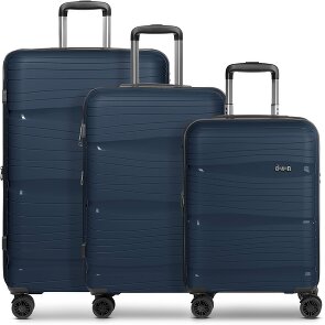 d&n Travel Line 4300-Plus 4 ruote Set di valigie 3 pezzi con piega di espansione d&n Travel Line 4300-Plus 4 ruote Set di valigie 3 pezzi con piega di espansione