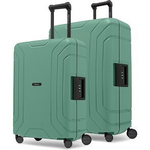 Redolz Set di valigie Essentials 15 a 4 ruote M+L con chiusura a tre punti