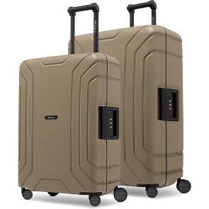 Redolz Set di valigie Essentials 15 a 4 ruote M+L con chiusura a tre punti