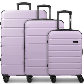 Saxoline Miami 4 ruote Set di valigie 3 pezzi con piega di espansione