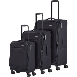 Travelite Chios 4 ruote Set di valigie 3 pezzi con piega di espansione