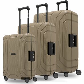 Redolz Set di valigie Essentials 15 a 4 ruote 3 pezzi con chiusura a tre punti