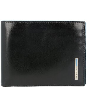 Piquadro Portafoglio quadrato in pelle blu 12,5 cm