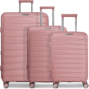 Franky London 4 ruote Set di valigie 3 pezzi con piega di espansione