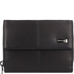 Greenland Nature Black Nappa Portafoglio Protezione RFID Pelle 13 cm