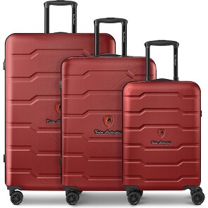 Tonino Lamborghini Bologna 4 ruote Set di valigie 3 pezzi