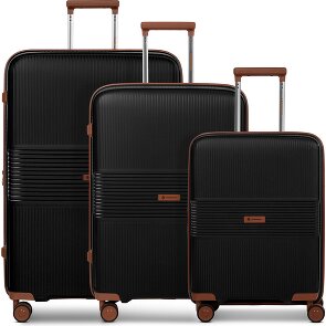 Farmhood Eco Edition 02 4 ruote Set di valigie 3 pezzi con piega di espansione