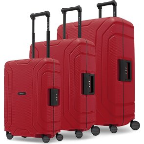 Redolz Set di valigie Essentials 15 a 4 ruote 3 pezzi con chiusura a tre punti