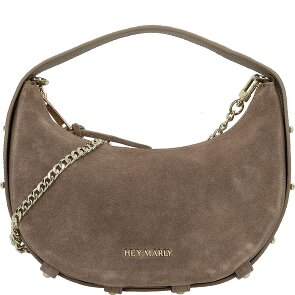 Hey Marly Lifetime Sister Suede Borsa a spalla Vera Pelle 25 cm