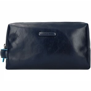 Piquadro Blue Square Borsa da toilette Vera Pelle 25 cm