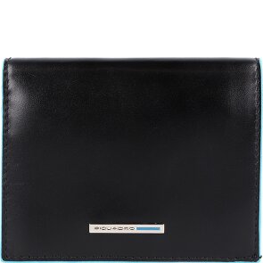 Piquadro Portafoglio quadrato blu in pelle 11 cm