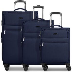 bugatti Valencia Soft 4 ruote Set di valigie 3 pezzi con piega di espansione
