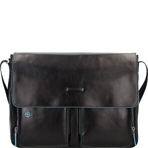 Piquadro Messenger blu quadrato in pelle 37 cm Scomparto per laptop