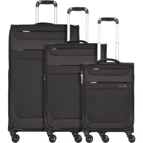 Worldpack Dublin 4 ruote Set di valigie 3 pezzi con piega di espansione