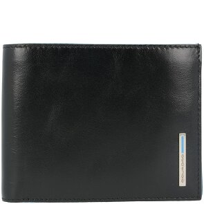 Piquadro Portafoglio quadrato in pelle blu 12,5 cm