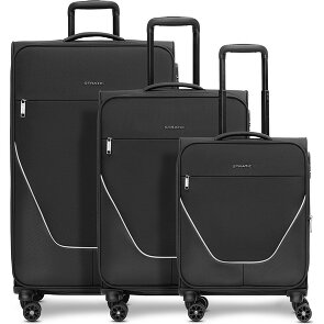 Stratic taska set di valigie a 4 ruote 3 pezzi con piega elastica