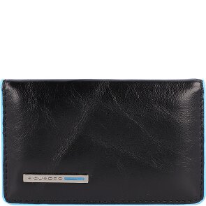 Piquadro Porta biglietti da visita quadrato blu in pelle 10 cm