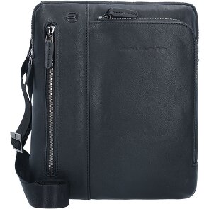 Piquadro Borsa a tracolla quadrata nera in pelle 23 cm Piquadro Borsa a tracolla quadrata nera in pelle 23 cm