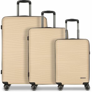 Franky Dallas 3.0 Set di valigie a 4 ruote 3 pezzi con pieghe elastiche