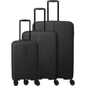 Travelite Air Stripe 4 ruote Set di valigie 3 pezzi con piega di espansione