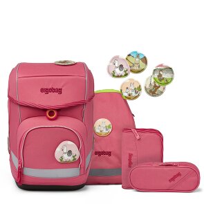 Ergobag Set di zaini scolastici Cubo 5 pz. incl. set Klettie