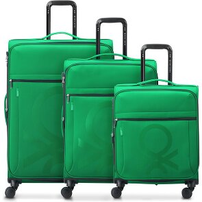 Delsey Paris x United Colors of Benetton Colour Block Set di valigie a 4 ruote 3 pezzi.
