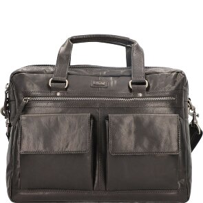 Spikes & Sparrow Cartella in pelle con scomparto per laptop da 41 cm
